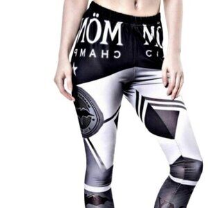 KILLSTAR ✦ Gothic Graphic Leggings ✦ Monday Champagne Silver White Stretch M